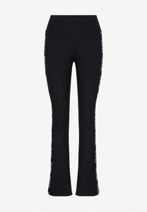 Czarne legginsy z szerokimi nogawkami KENDALL
