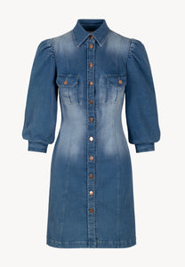 Niebieska sukienka jeansowa mini NIGANA