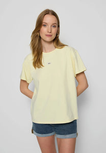 Klasyczny żółty T-shirt z logo TISHALLE