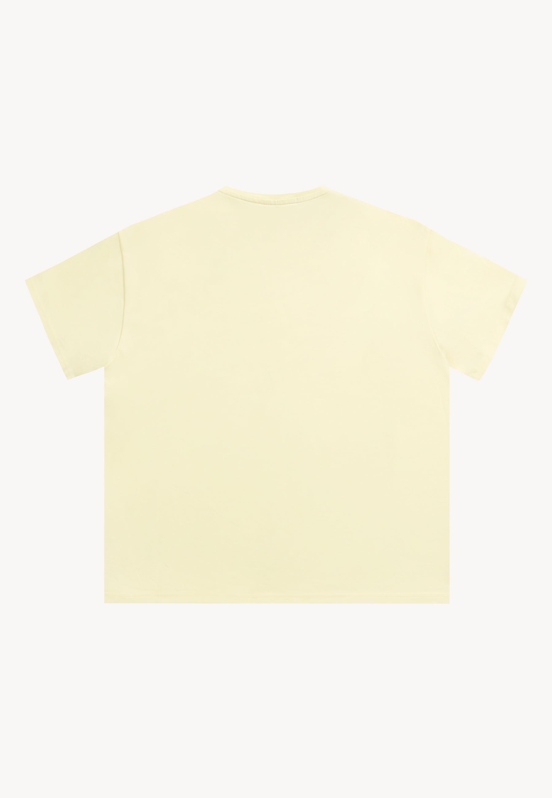 Tył żółtego T-shirtu TISHALLE.