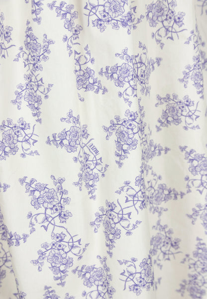 Kremowa sukienka mini w autorski print ALMAR