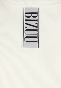 Kremowy top z logo bizuu ALEXIN