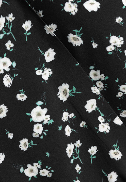 Czarne body w kwiatowy print ALIBA