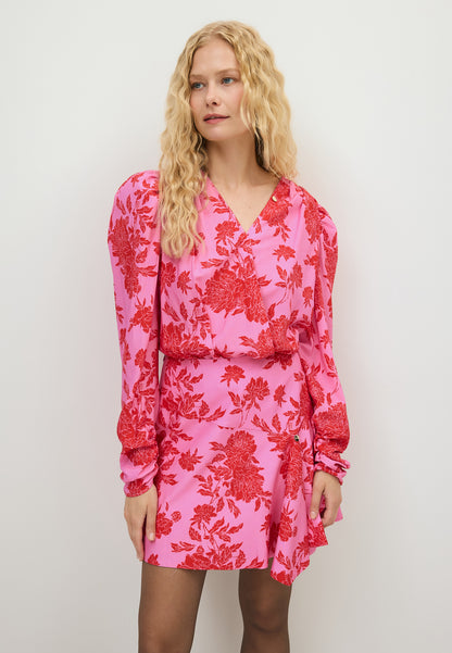 Różowe body w kwiatowy print ALIBA