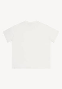 Kremowy T-shirt z nadrukiem w kształcie kokardek BOW