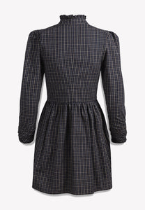 Czarna sukienka mini w kratę ESARI