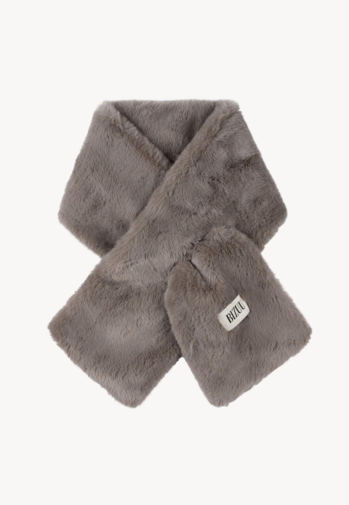 Szalik z miękkiego futerka FLUFFY taupe