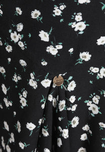 Czarna mini spódniczka LANNIL w kwiatowy print