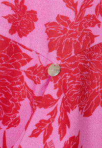 Różowa mini spódniczka LANNIL w kwiatowy print