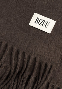 Brązowy szal z wełną LILLAY