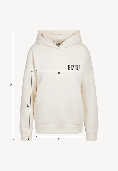 Kremowa bluza oversize z kapturem LINDA