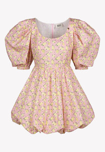Różowa sukienka mini w kwiatowy print MOSY