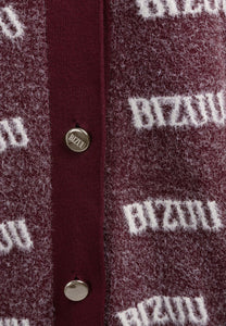 Bordowy kardigan w logo MYLES