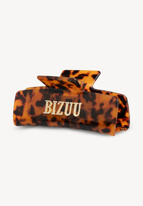 Brązowa klamra do włosów z logo RHODI