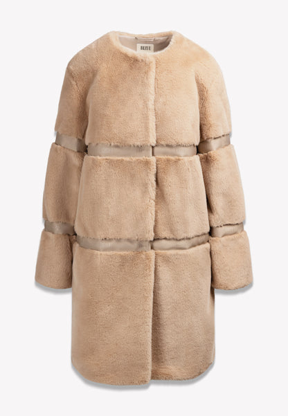 Herbatnikowe futro oversize SORRENTO