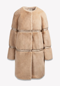Herbatnikowe futro oversize SORRENTO