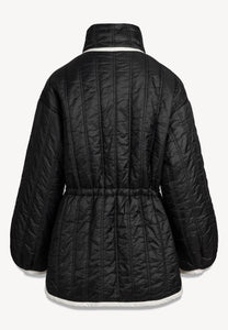 Czarna pikowana kurtka oversize THULIN