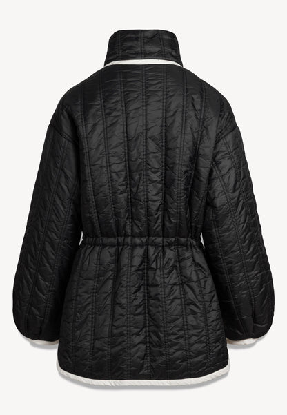 Czarna pikowana kurtka oversize THULIN