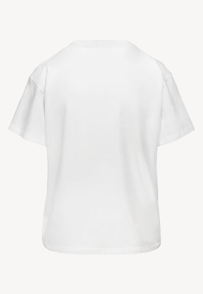 Biały T-shirt oversize TISHAL