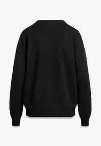 Czarny wełniany sweter WOOLY