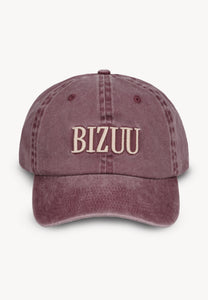 Bordowa czapka z daszkiem z logo ZANE